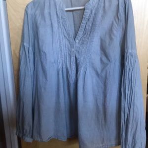 Converse one star blouse blue & white stripe sz XL